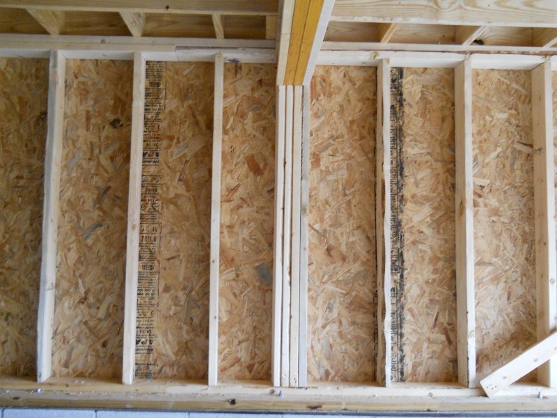 Framed Garage South Wall